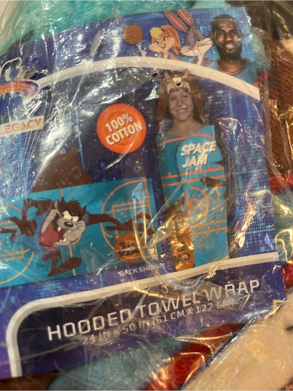 Tasmanian Devil Bath Hooded Towel Wrap 24x50